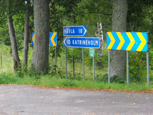 Signage; getting closer to Katrineholm.